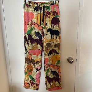 J. Crew Drapey Wide Leg Pull on Pants in Ratti Safari size 0 excellent